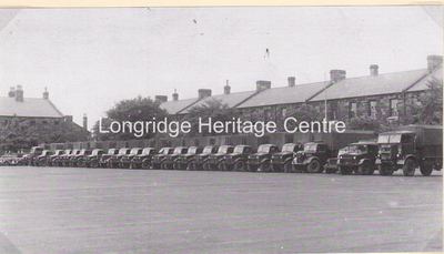 424B - Fulwood Barracks - 582 Company vehicles during National Service Days - 1948