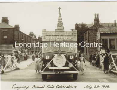 433A - Parades - Longridge Annual Gala Parade on the level crossing - 1958