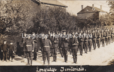 436A - Longridge Territorials - On a route march in Goosnargh - 1912