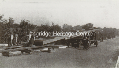450B - Grimsargh Bridge - Showing Steel Delivery- 1939