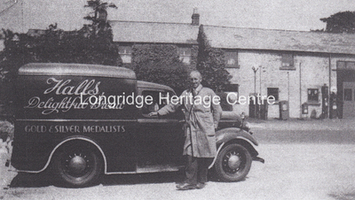 456C - Grimsargh - Showing Hall's bread delivery van - 1945