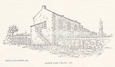 462A - Alston Lane Chapel - Sketch of the old Chapel in 1765 by James Brindle - 1765