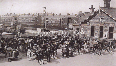470B - Clitheroe Railway Station - Waiting for the Milk Train - 1900
