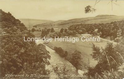 475B - Whitewell - Approach to Whitewell and the river Hodder - Unknown
