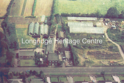477A - Aerial View - Lower Lane Cottage Nursery and Dovedale Cottage - 1960