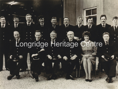 484 - Longridge Fire Brigade - A group photo of the crew and officers - 1980