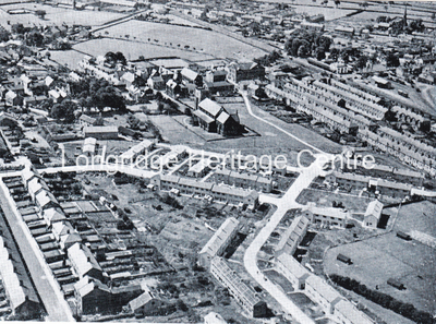 500B - Aerial view - St Pauls Church - 1948
