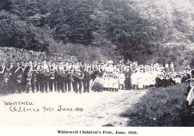 540A - Whitewell - Childrens Fete with Chipping Band - 1910