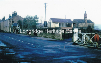 547B - Berry Lane - View of railway crossing  and coal yard offices - 1969