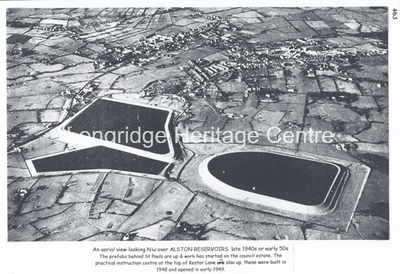714 - Aerial View - Looking North West over Alston Reservoir - 1950