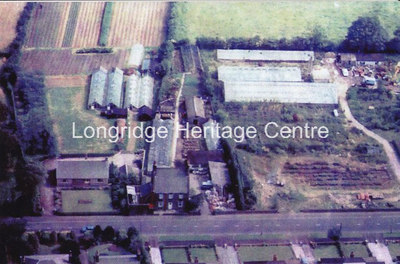 720 - Aerial View - Cottage Nursery, Dovedale Bungalow on Lower Lane - 1960