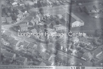 733 - Aerial View - Longridge Civic Hall, Calder Avenue, Holly Grove, Poplar Drive - 2001