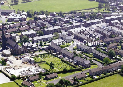 736 - Aerial View -Longridge Hospital in construction, St Wilfrid's Church - 2001