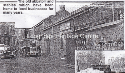 842C - Co-op building - Newspaper clipping of the rear of the main building. - Unknown