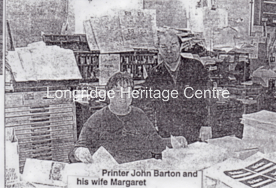 842D - Co-op building - Newspaper clipping of John & Margaret Barton - Unknown