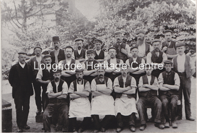 202 - Chipping Chair Works - A group of workmen including H.J.Berry - 1900