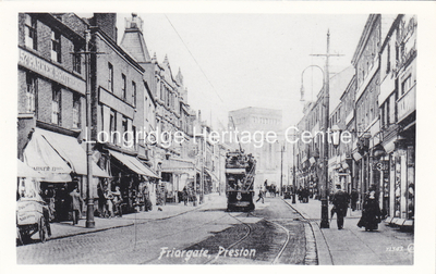 216A - Preston - Friargate looking towards the Market Square, with tram No. 11 - 1905