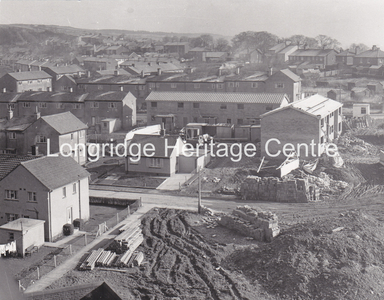 227B - St Paul's Church - A view from the tower over Parlick Avenue and Bleasdale Court - 1969