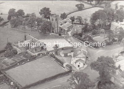 235B - Goosnargh - Aerial view showing the Church, School & Grapes Inn - Unknown