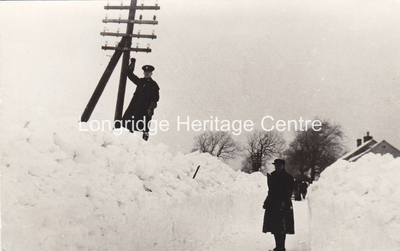 236B - Thornley - Chipping Road during the big snow of 1940 - 1940