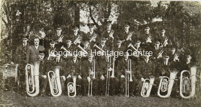 239C - Longridge Band - Group photograph on a dance programme - 1927