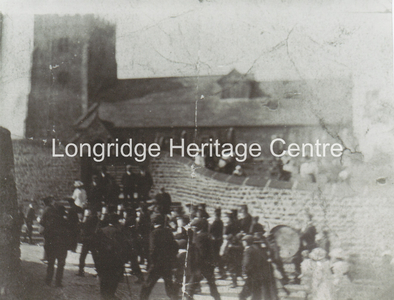 254B - Chipping Brass Band - In action passing the church - Unknown