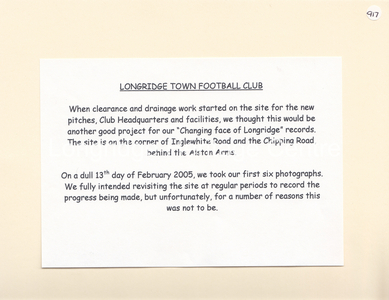917 - Longridge Town F.C. - Intro Text for pics 919 - 922 - 2005