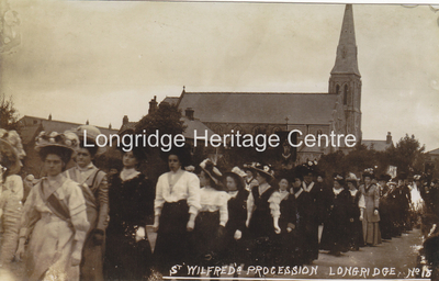 276B - Preston Road - A Catholic procession passing St Wilfrid's Church - Unknown