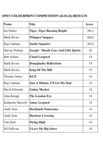Open Colour Print Reults - p1
