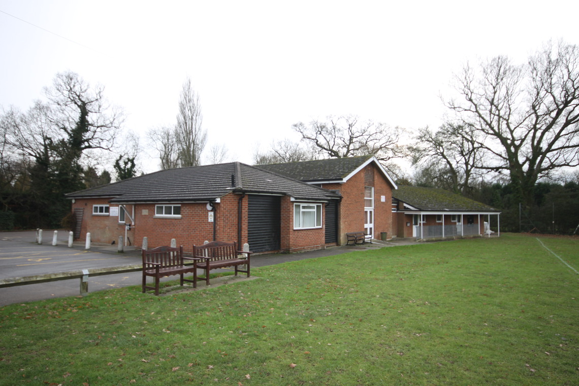 Village hall from the playing field