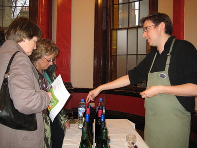 Wine tasting at Nuggs' event