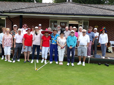 The Fun Day Squad in full regalia, note Trevor Day turned up dressed as a bowler,  that must have taken first prize ?