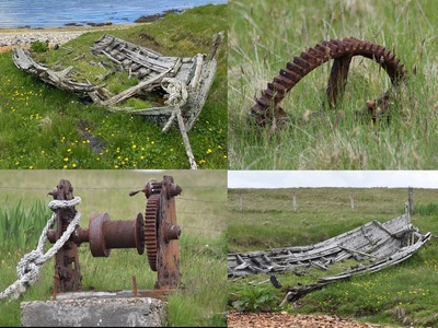 Abandoned Shetland panel of 4 - Jeff Cunningham 