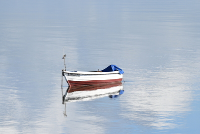 Boat anchored in the Bay