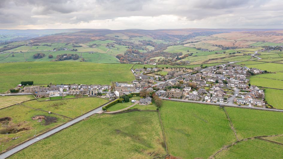 Drone photograph of Mt Tabor village and surrounding areas