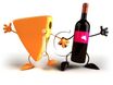 Cheese & wine clipart
