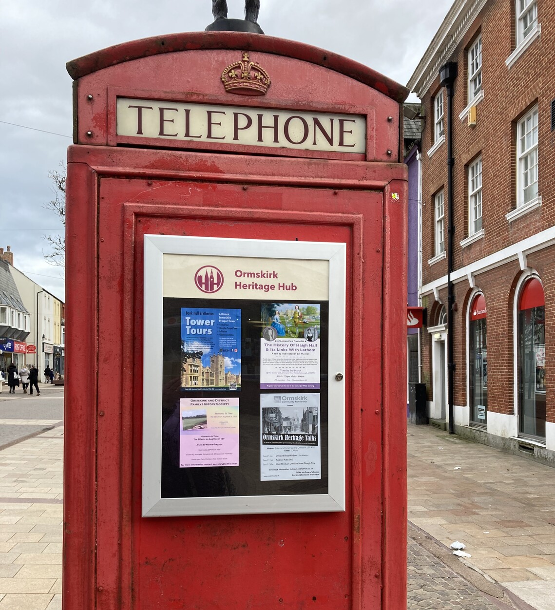 Phone box noticeboard