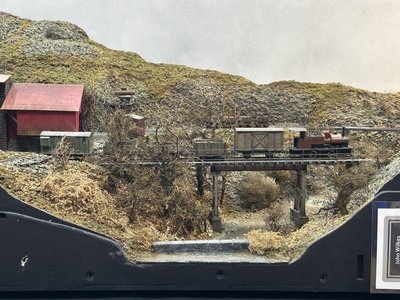 Goods train crosses the Wye river