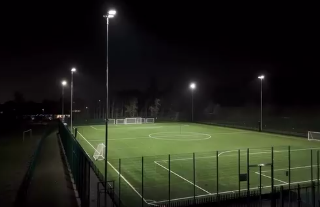 Night Time Pic Of Hathershaw 4G Floodlit Pitch