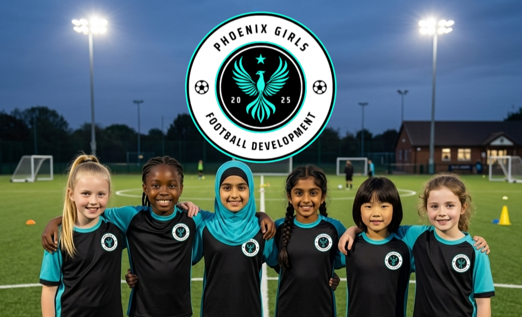 Primary age players with Phoenix logo