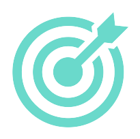 Teal coloured target