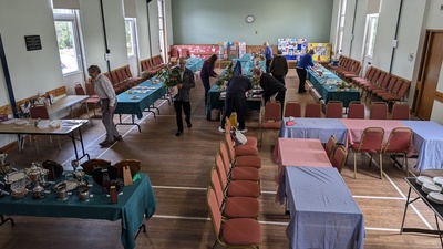 Setting up the hall