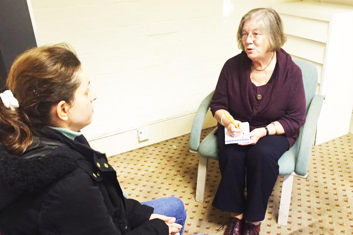 Image of a counsellor with a client.