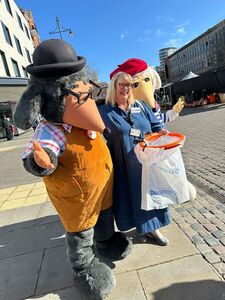 Jane with Madame Cholet and Tobermory..