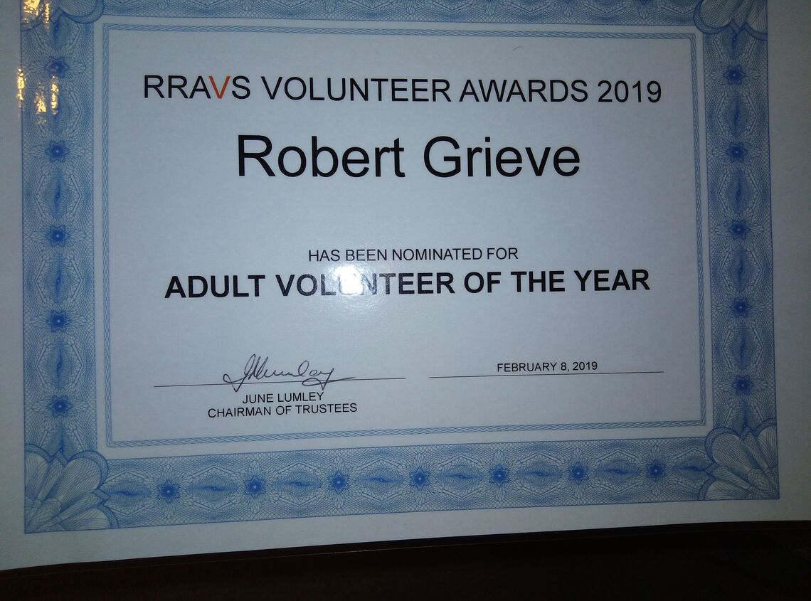 Adult Volunteer of the year 2019