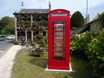 The restored GPO telephone box in its new home in Normandy