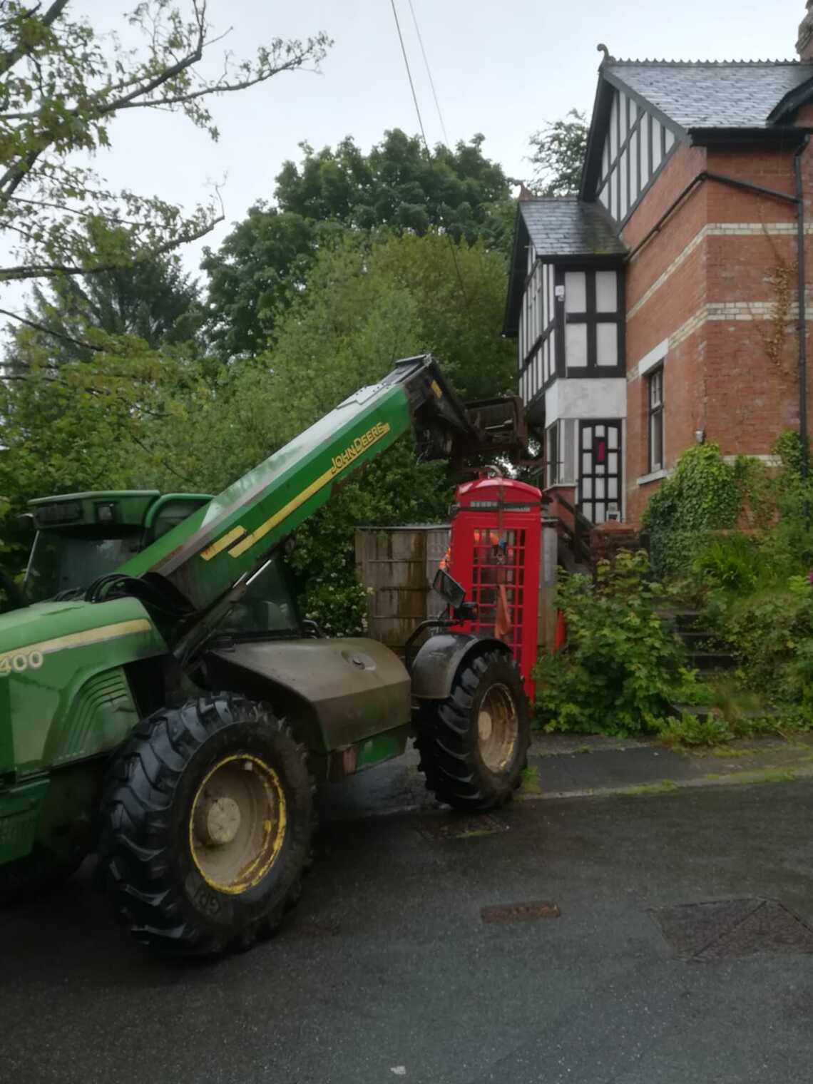 The restored GPO telephone box in its new home in Normandy