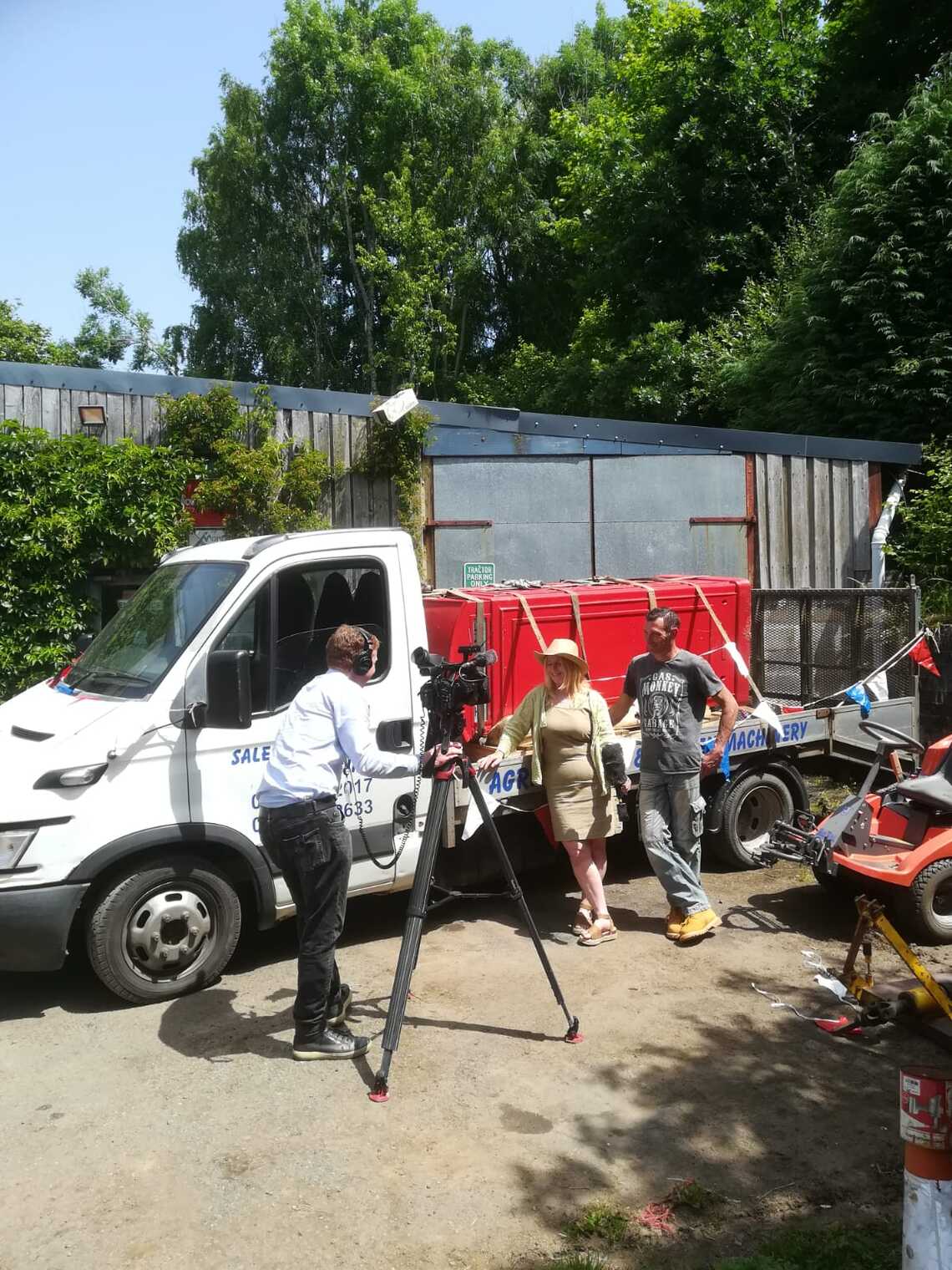 The restored GPO telephone box in its new home in Normandy