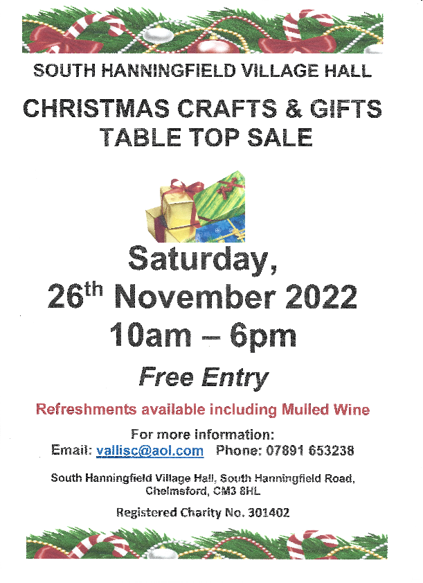 Christmas Crafts & Gifts Table Top Sale