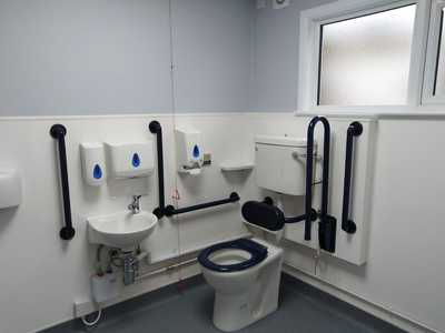 Disabled bathroom with baby changing facilities